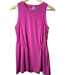 Athleta Women Tank Top Pink Cinched Waist M‎